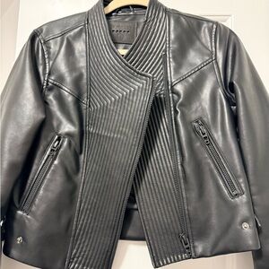 Blank NYC Black Quilted Faux Leather Moto Jacket